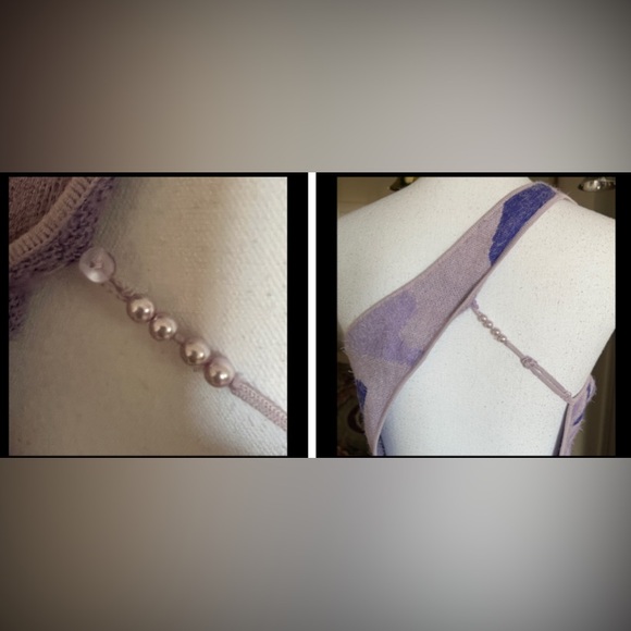 This is a House of Sunny Wannabe Hockney dress in shades violet wavy knit - Picture 9 of 17